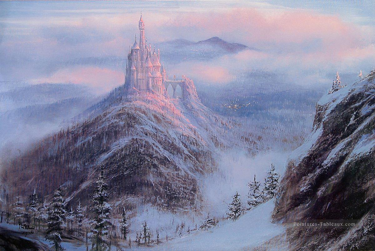 Royaume mystique Ellenshaw à Noël Montagne Peintures à l'huile